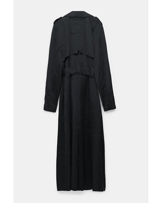 Dorothee Schumacher Black Slouchy, Double-breasted Trench Coat
