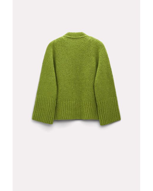 Dorothee Schumacher Green Soft Knit Cardigan In Cashmere-silk