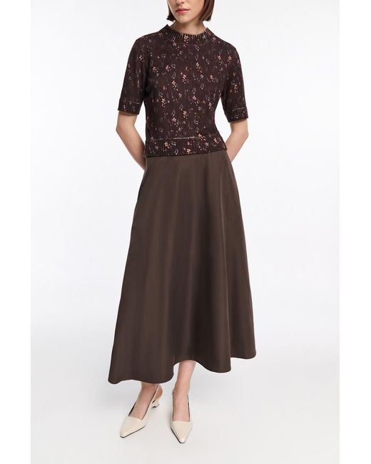 Dorothee Schumacher Brown Rundhalspullover mit Flower-Print