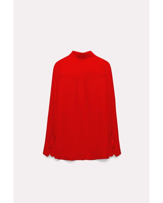 Dorothee Schumacher Red Silk Blouse With Pockets