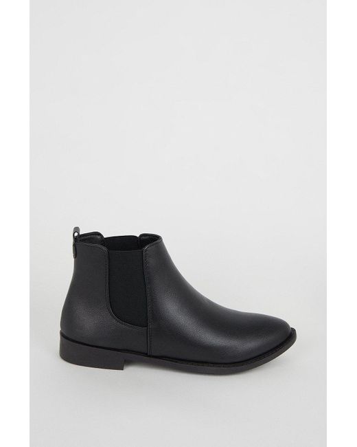 Dorothy Perkins Brown Wide Fit Megs Chelsea Boots