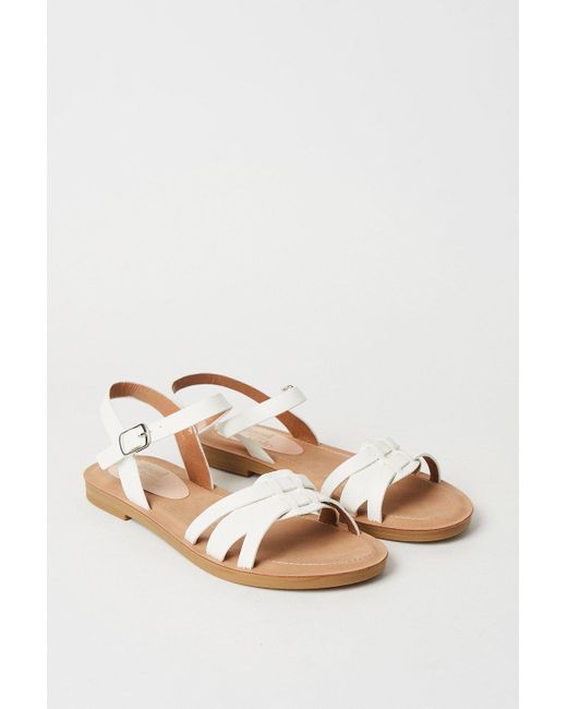 Dorothy Perkins White Good For The Sole: Montanne Comfort Strappy Sandals