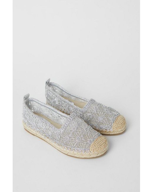 Dorothy Perkins White Good For The Sole: Ellie Comfort Crochet Espadrille Flat Shoes