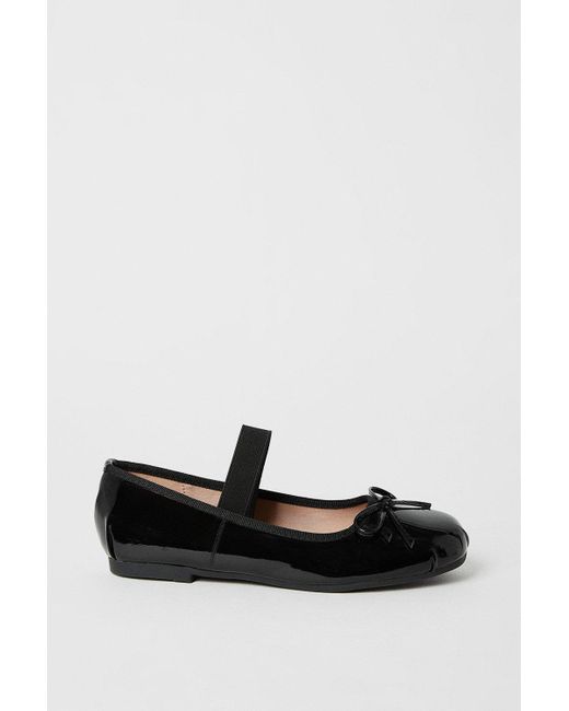 Dorothy Perkins Black Good For The Sole: Tabby Comfort Padded Mary Jane Elastic Strap Ballet Flats