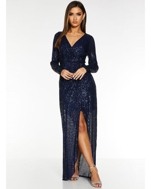 navy sequin maxi dress