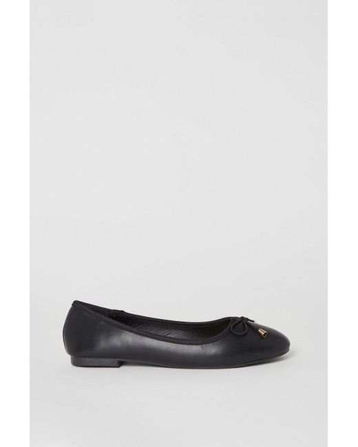 Dorothy Perkins Blue Good For The Sole: Tonya Comfort Wide Fit Bow Detailed Ballerina