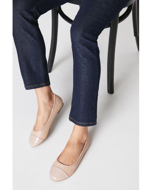Dorothy Perkins Blue Good For The Sole: Wide Fit Tilly Ballet Pumps