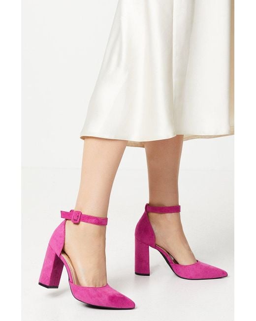 Dorothy Perkins Pink Edie Two Part Court Shoes