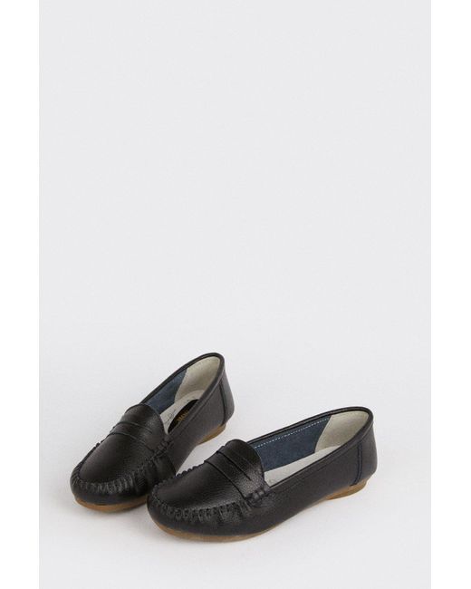 Dorothy Perkins Blue Good For The Sole: Nessa Leather Comfort Loafers