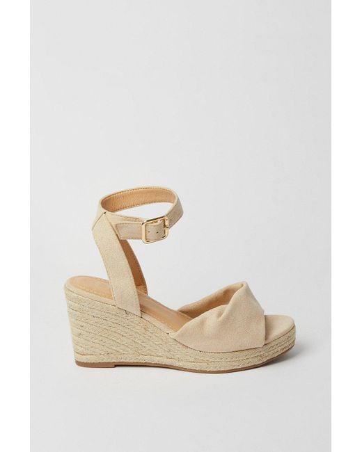 Dorothy Perkins Natural Extra Wide Fit River Twist Front Wedges