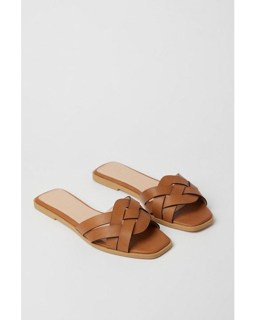 Dorothy Perkins Pink Wide Fit Fiji Lattice Flat Sandals