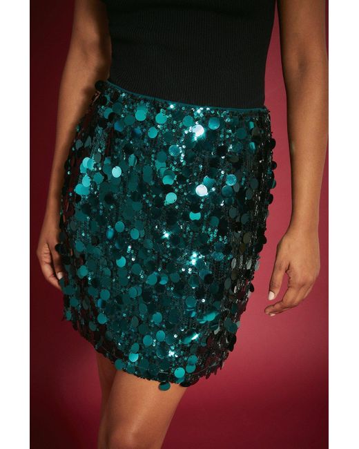 Bronze Ombre Sequin Micro Mini Skirt