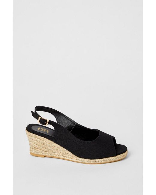 Dorothy Perkins Black Good For The Sole: Reese Espadrille Wedge Sandals