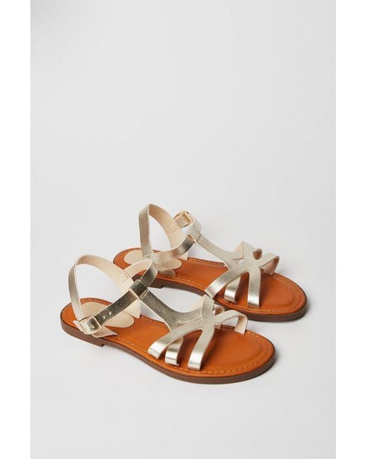 Dorothy Perkins White Good For The Sole: Megan Flexi Sole Flat Sandals