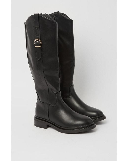 Dorothy Perkins Blue Kampus Knee High Riding Boots