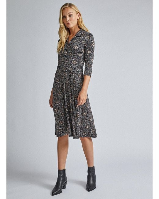 Dorothy Perkins Tall Khaki V-Neck Dress Robe Femme