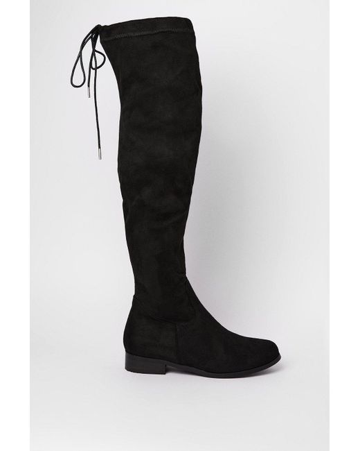 Dorothy Perkins Black Kelly Flat Over The Knee Boots