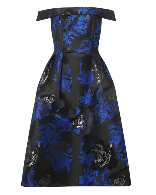 Dorothy Perkins Luxe Blue Jacquard Prom Dress