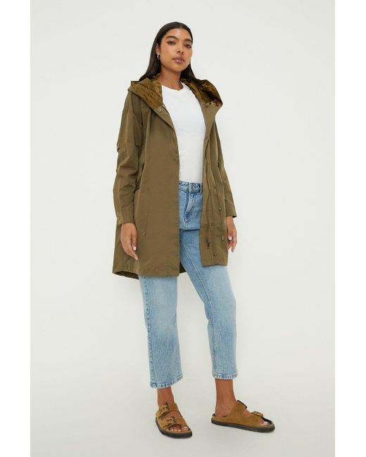 Dorothy Perkins Natural Hooded Rainmac