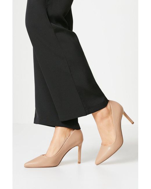 Dorothy Perkins Black Dash Pointed Toe Court Shoes