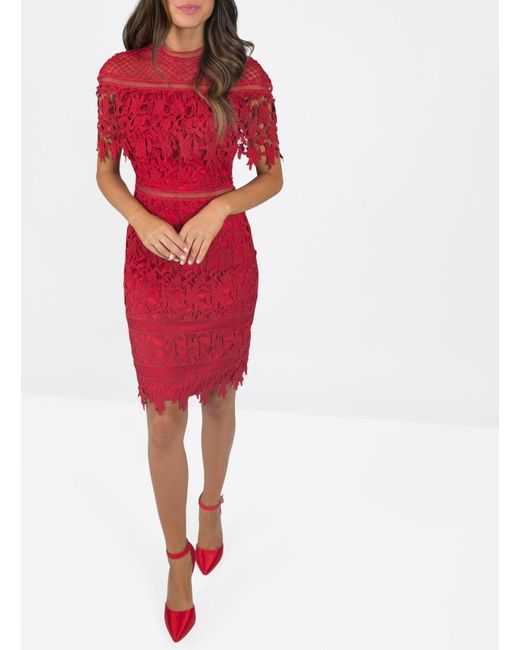 chi chi london crochet bodycon dress