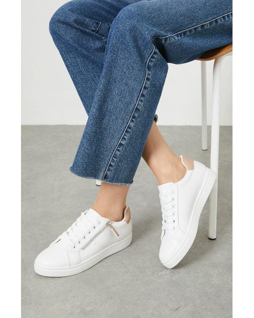 Dorothy Perkins Blue Ivy Side Zip Trainers