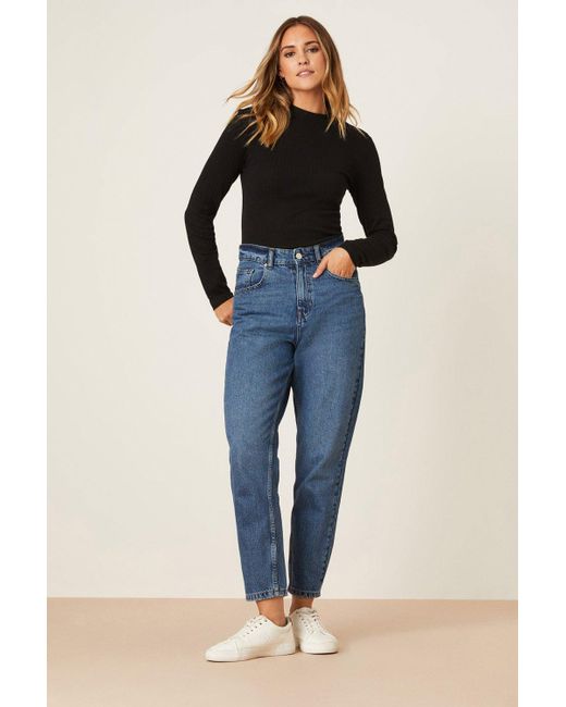 Dorothy Perkins Blue Relaxed Fit Mom Jeans