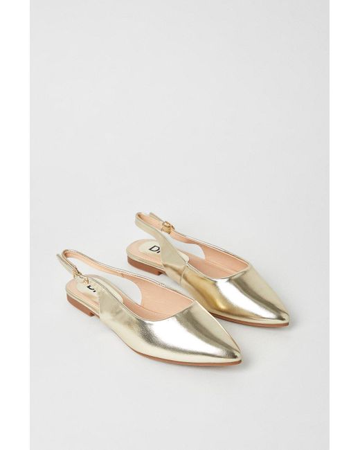 Dorothy Perkins White Pippins Pointed Slingback Pumps