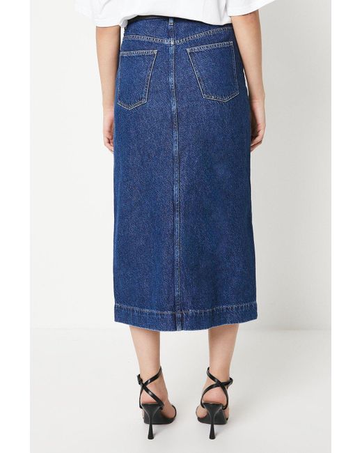 Dorothy Perkins Blue Denim Midi Skirt