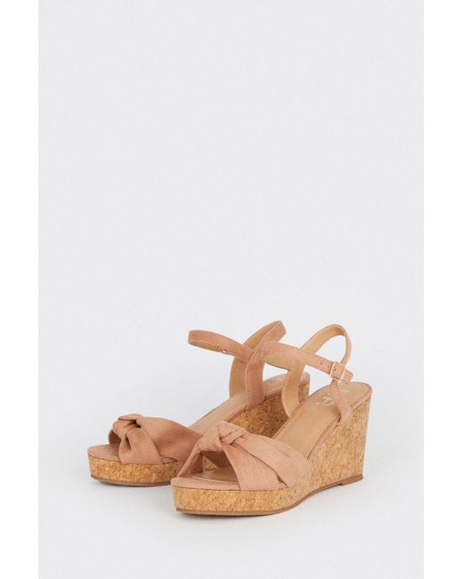 Beige cork wedges discount