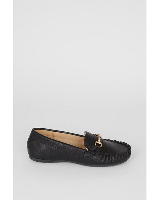 Dorothy Perkins Blue Good For The Sole: Wide Fit Nina Comfort Snaffle Detail Loafers