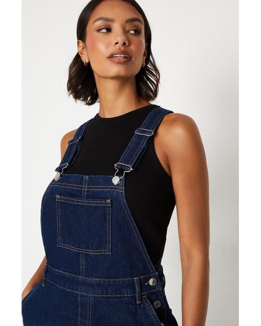 Dorothy Perkins Blue Relaxed Fit Denim Dungarees