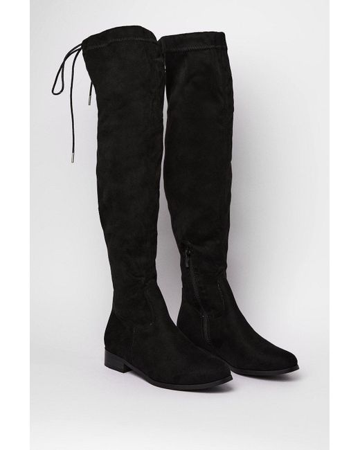 Dorothy Perkins Black Kelly Flat Over The Knee Boots