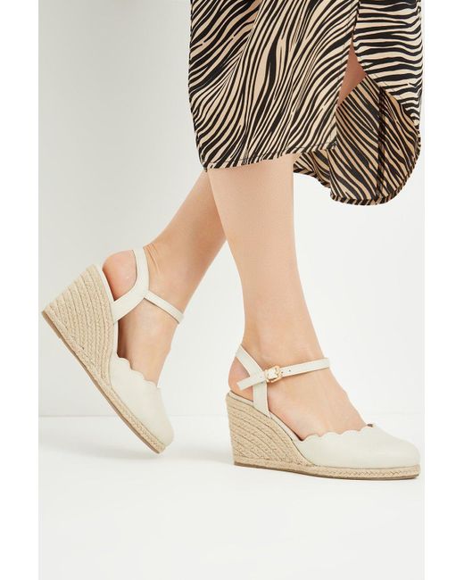 Dorothy Perkins Rue Scalloped Espadrille Wedges in Black Lyst UK