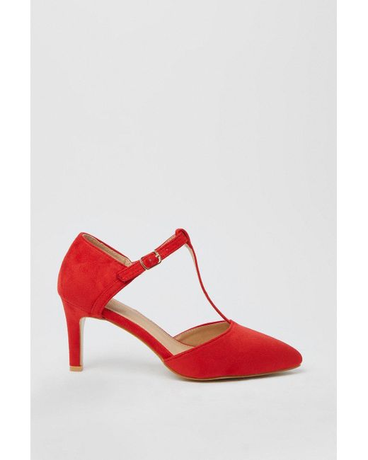 Dorothy Perkins Red Good For The Sole: Emma Wide Fit Pointed Open Courts