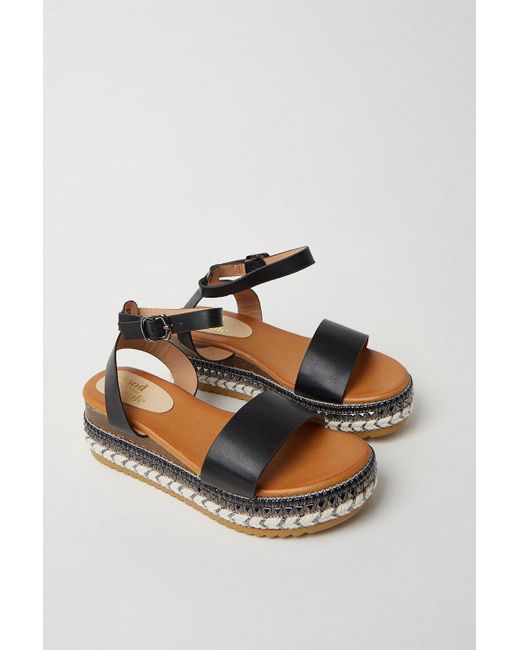 Dorothy Perkins Natural Good For The Sole: Melli Embellished Flatform Sandals