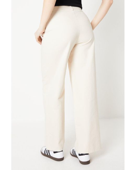 Dorothy Perkins White Double Button Front Trouser