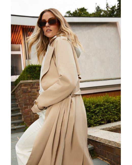 Dorothy Perkins Natural Lightweight Trench Coat