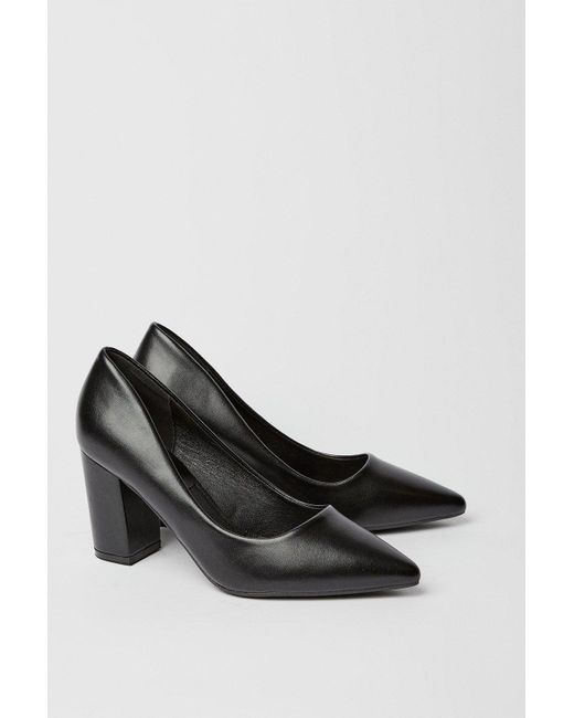 Dorothy Perkins Black Good For The Sole: Constance Comfort Block Heel Court Shoes