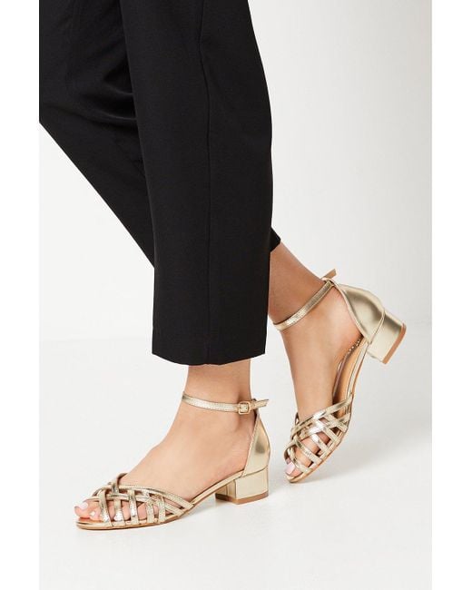 Dorothy Perkins Black Good For The Sole: Wide Fit Eli Lattice Heeled Sandals
