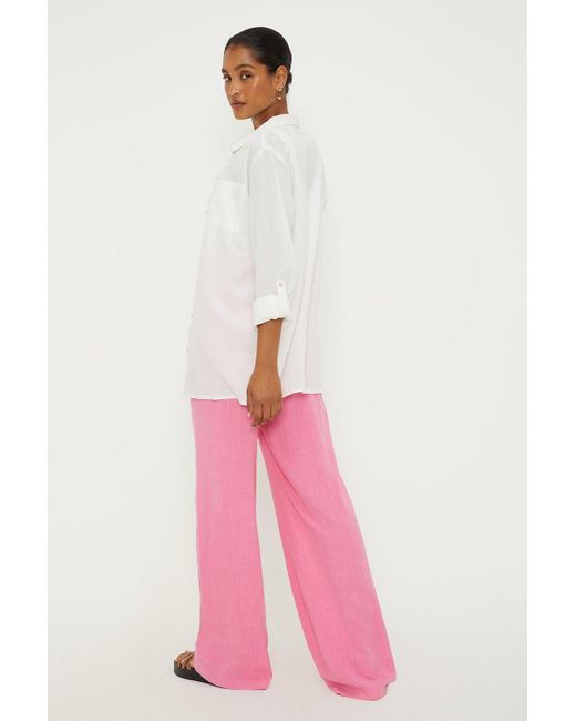 Dorothy Perkins Pink Wide Leg Trousers