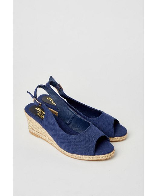 Dorothy Perkins Blue Good For The Sole: Reese Espadrille Wedge Sandals