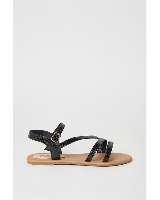 Dorothy Perkins Natural Wide Fit Forestor Texture Multi Strap Sandals