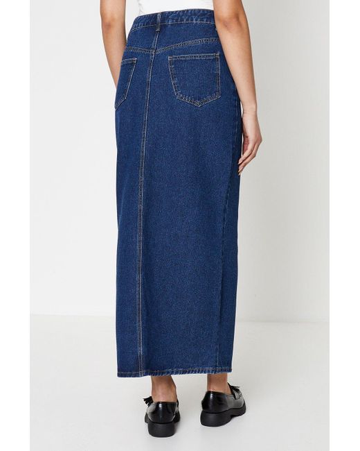 Dorothy Perkins Blue Tall Maxi Denim Skirt