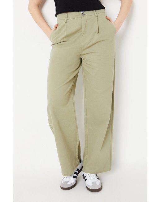 Dorothy Perkins Green Double Button Front Trouser