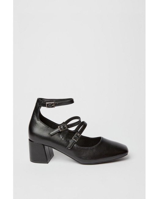 Dorothy Perkins Black Faith: Chantelle Square Toe Strappy Mary Jane Court Shoes