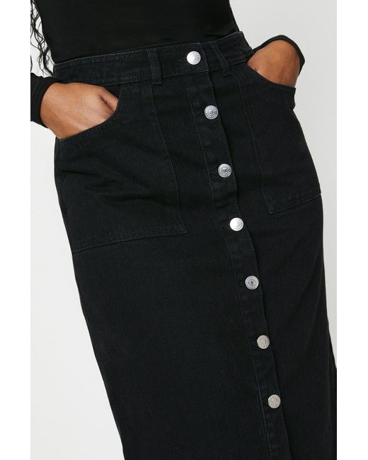 Black denim hot sale skirt dorothy perkins