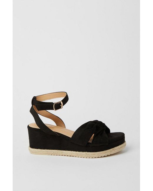 Dorothy Perkins Natural Good For The Sole: Wide Fit Holly Soft Twist Wedges