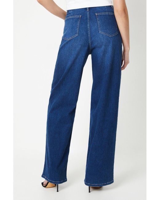 Dorothy Perkins Blue Tall Wide Leg Denim Jeans
