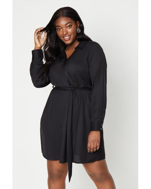 Dorothy perkins black store wrap dress
